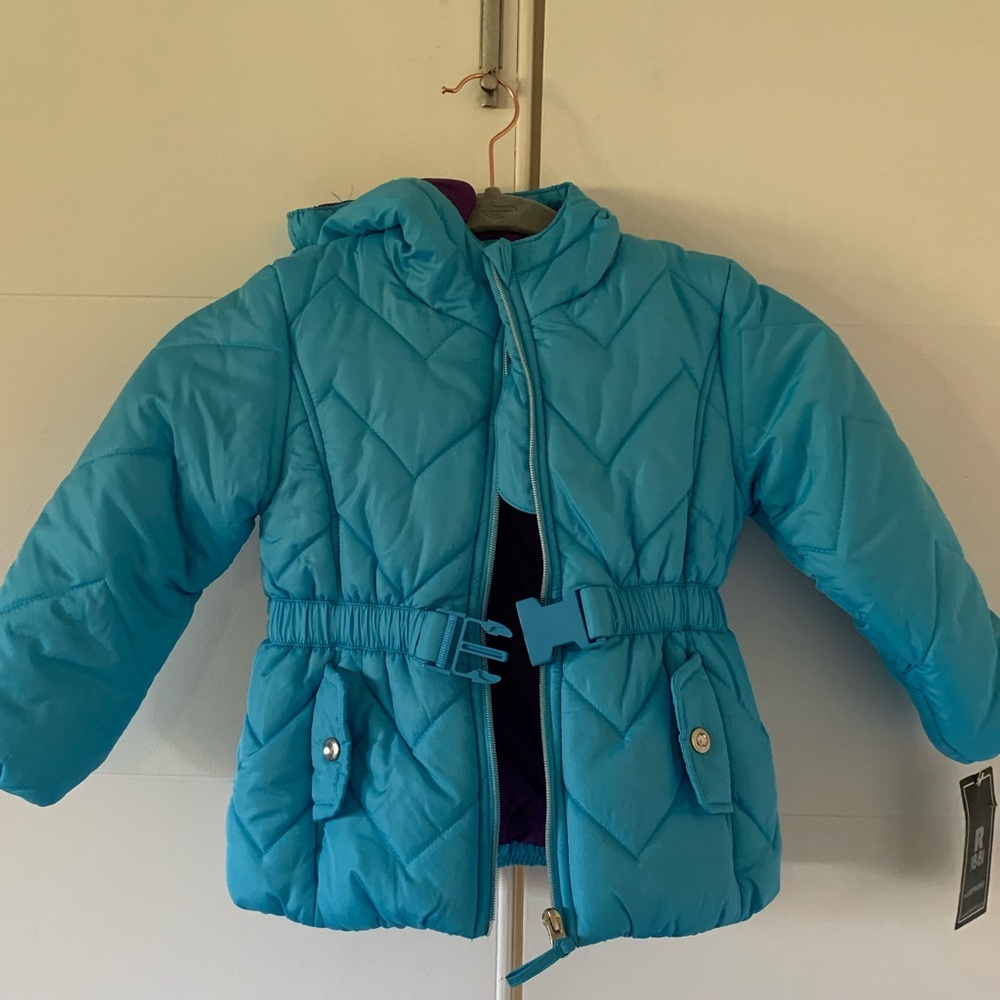 Kids R1881 Turquoise Quilt Puffer Jacket. 4T. NWT
